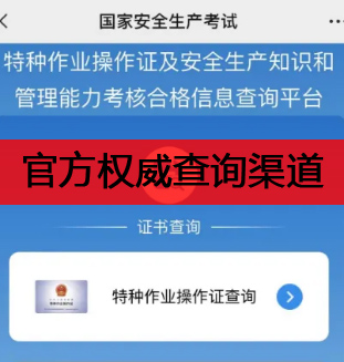2025年應急管理局電工證查詢網站官方網站